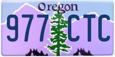 OR license plate 977CTC
