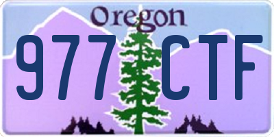 OR license plate 977CTF
