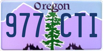 OR license plate 977CTI