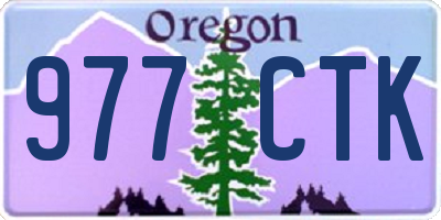 OR license plate 977CTK