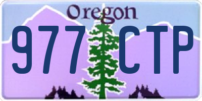 OR license plate 977CTP