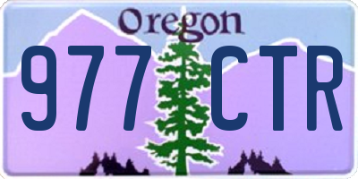 OR license plate 977CTR
