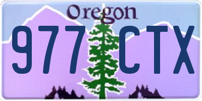 OR license plate 977CTX