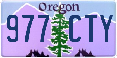 OR license plate 977CTY