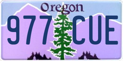 OR license plate 977CUE