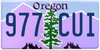 OR license plate 977CUI