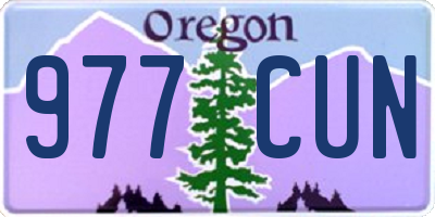 OR license plate 977CUN