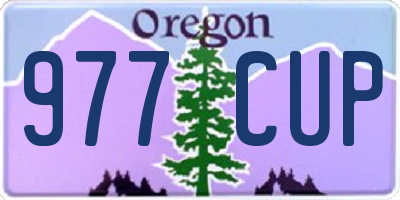 OR license plate 977CUP