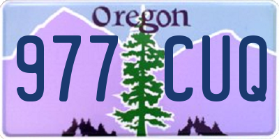 OR license plate 977CUQ