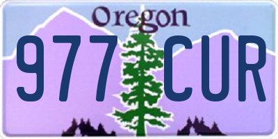 OR license plate 977CUR