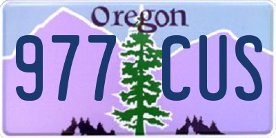 OR license plate 977CUS