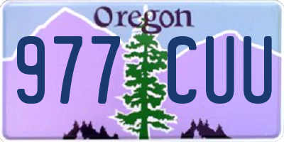 OR license plate 977CUU
