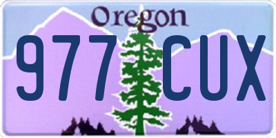 OR license plate 977CUX