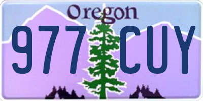 OR license plate 977CUY