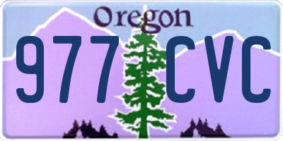 OR license plate 977CVC