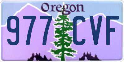 OR license plate 977CVF