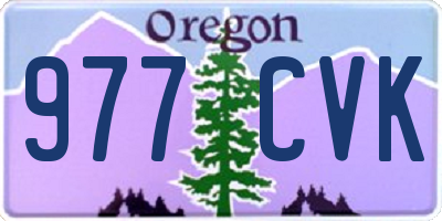 OR license plate 977CVK