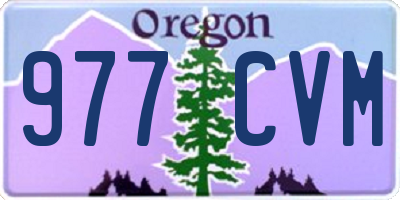 OR license plate 977CVM