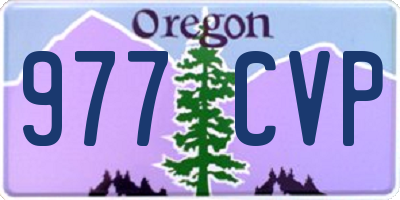 OR license plate 977CVP