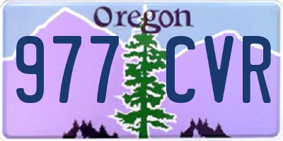 OR license plate 977CVR