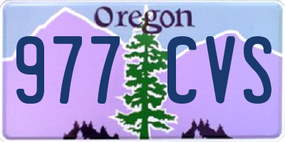 OR license plate 977CVS