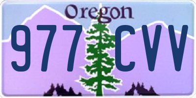 OR license plate 977CVV