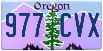 OR license plate 977CVX