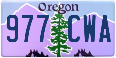 OR license plate 977CWA