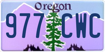 OR license plate 977CWC