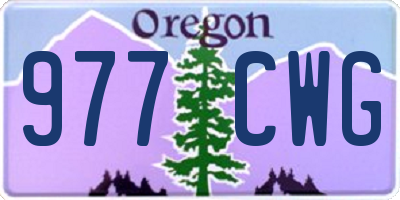OR license plate 977CWG