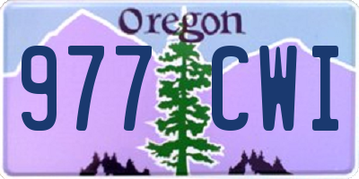 OR license plate 977CWI