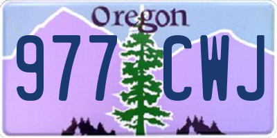 OR license plate 977CWJ