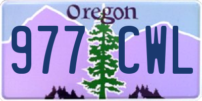 OR license plate 977CWL
