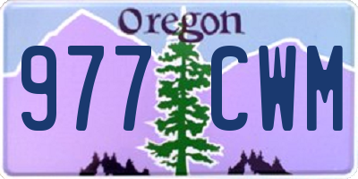 OR license plate 977CWM