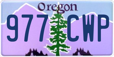 OR license plate 977CWP