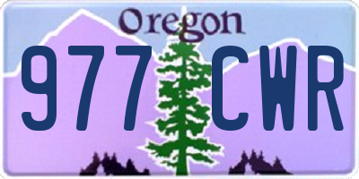 OR license plate 977CWR