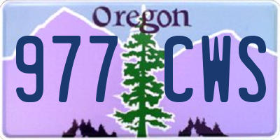 OR license plate 977CWS