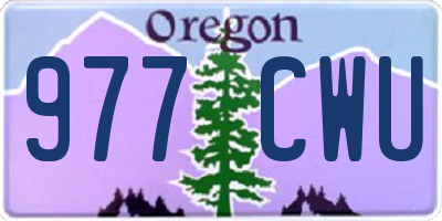 OR license plate 977CWU