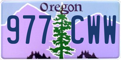 OR license plate 977CWW