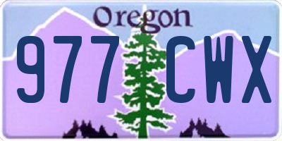 OR license plate 977CWX