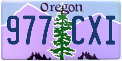 OR license plate 977CXI