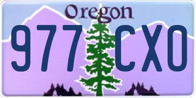 OR license plate 977CXO