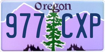 OR license plate 977CXP