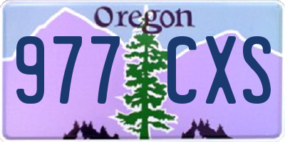 OR license plate 977CXS