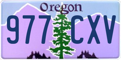 OR license plate 977CXV