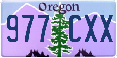 OR license plate 977CXX
