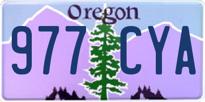 OR license plate 977CYA