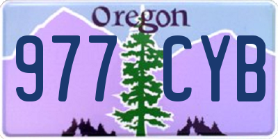 OR license plate 977CYB