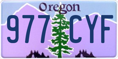 OR license plate 977CYF