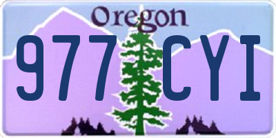 OR license plate 977CYI